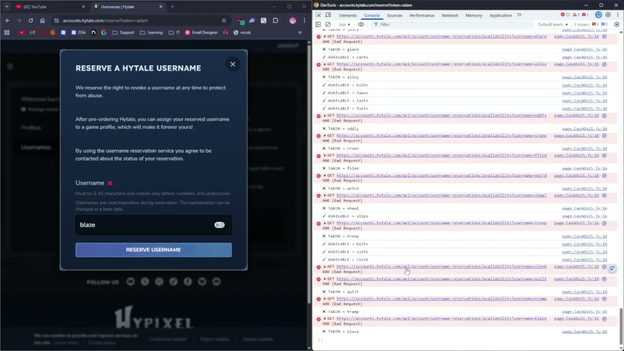 a hytale username checker