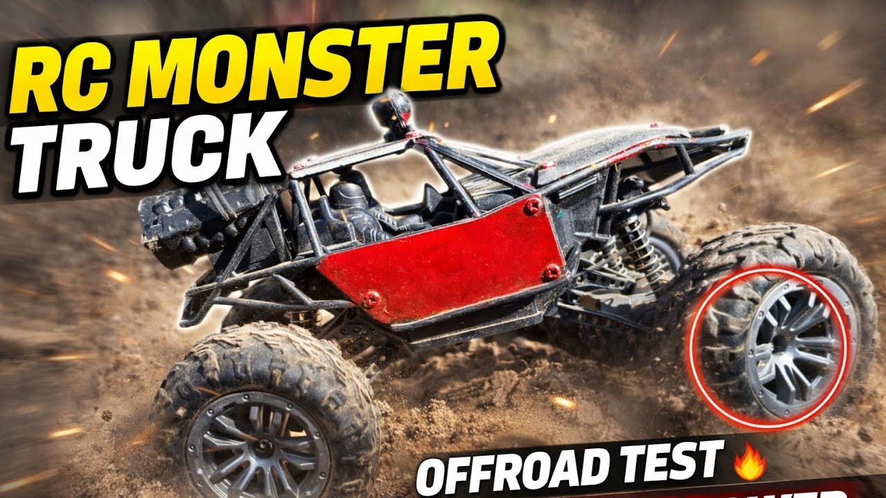 RC MONSTER TRUCK 4X4 OFF ROADING.💀 #offroad #toys #monstertruck #rockcrawler #funny #automobile #fun
