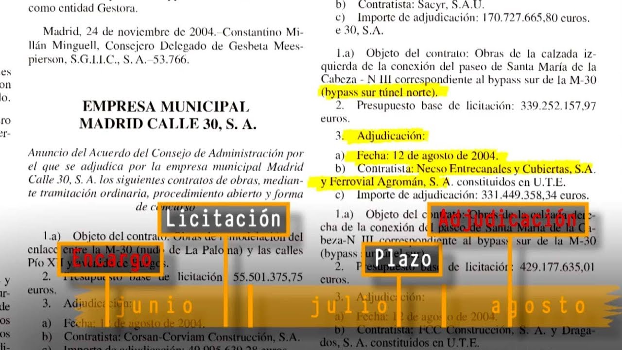 Acciona y Ferrovial encargaron una tuneladora antes de la adjudicación de la obra de la M-30