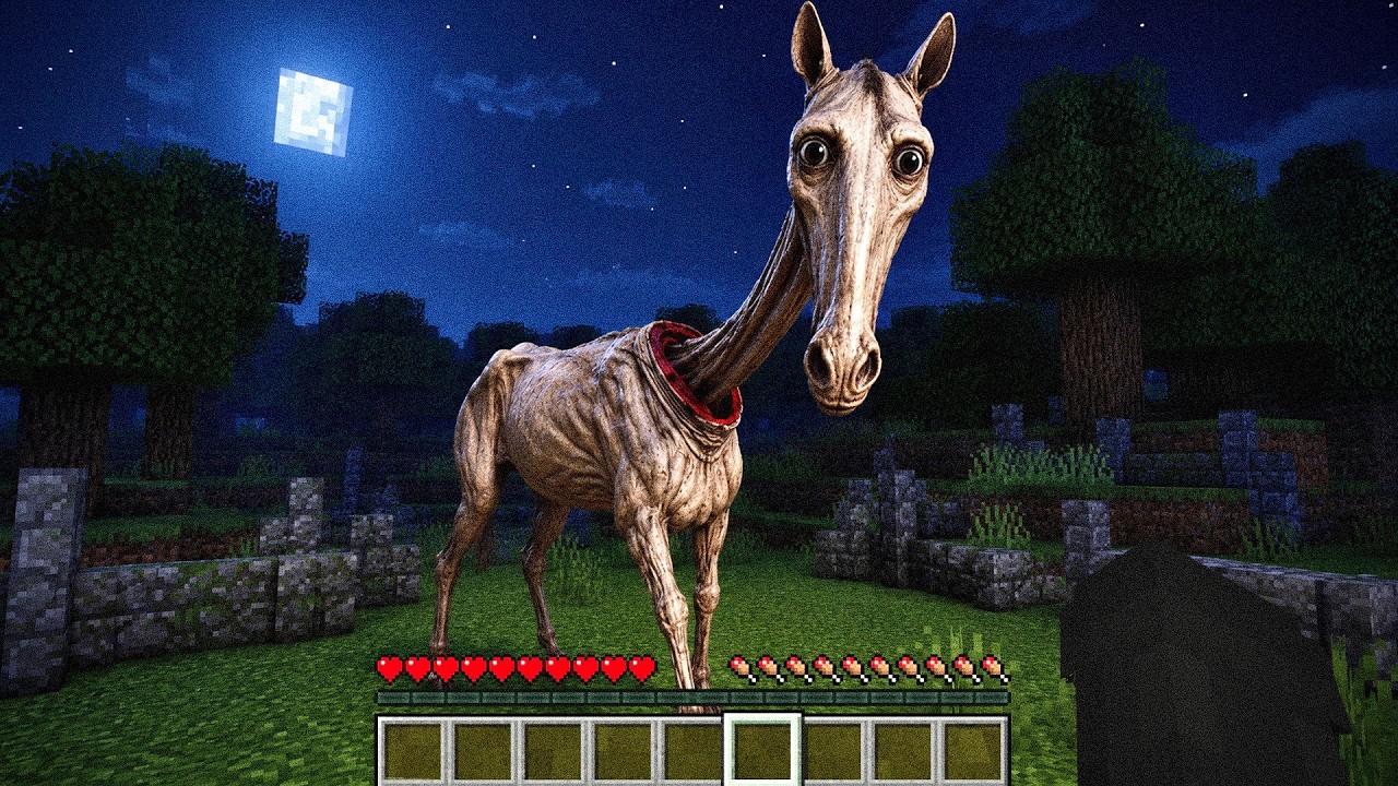 ДЛИННАЯ ЛОШАДЬ СНОВА ПРИШЛА ЗА МНОЙ ! СТРАШНЫЙ ХОРРОР МОД CREEPY LONG HORSE MINECRAFT