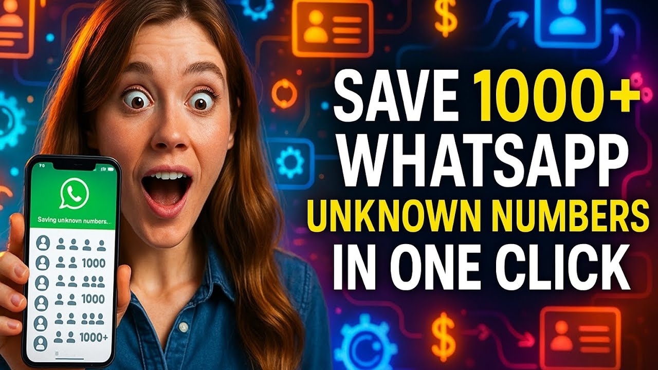 Save 1000+ WhatsApp Unknown Numbers in One Click | Full Tutorial
