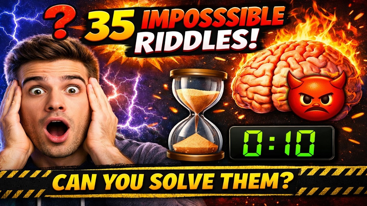 35 Mind-Blowing Riddles with Answers 🤯 | Can You Beat the Timer? #quizchallenge #mindbendingquiz