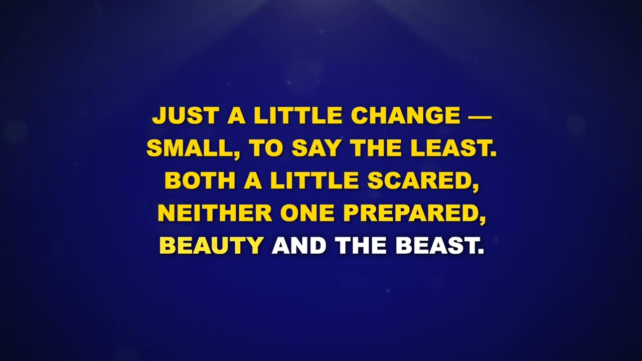 Beauty and the Beast Higher Key Karaoke
