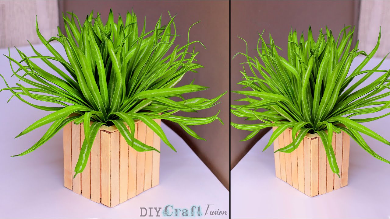 How to Make Artificial Plant For Home Decoration | DIY fake Indoor Potted Plants from Foam Sheet