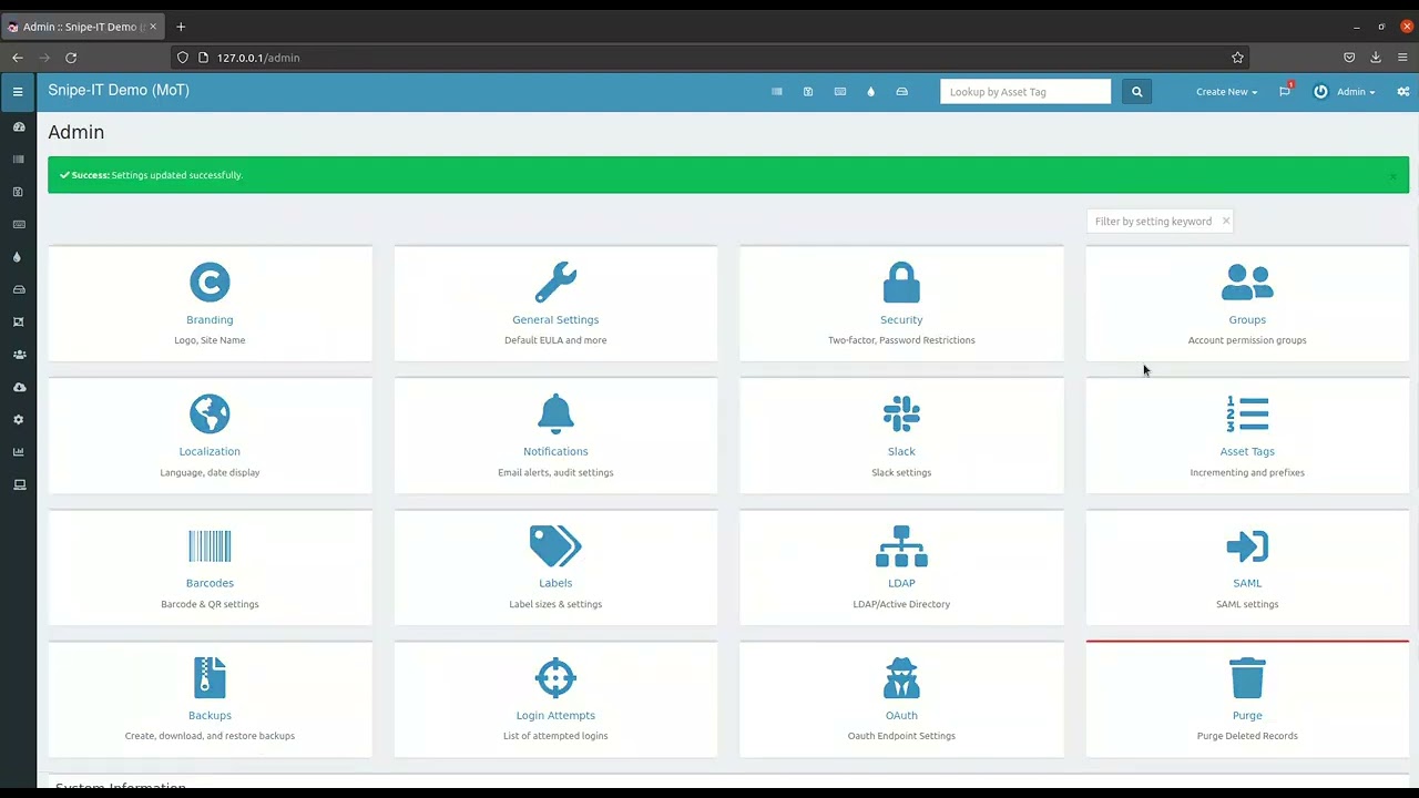 11 Assets Tag Settings - Asset management using Snipe-IT