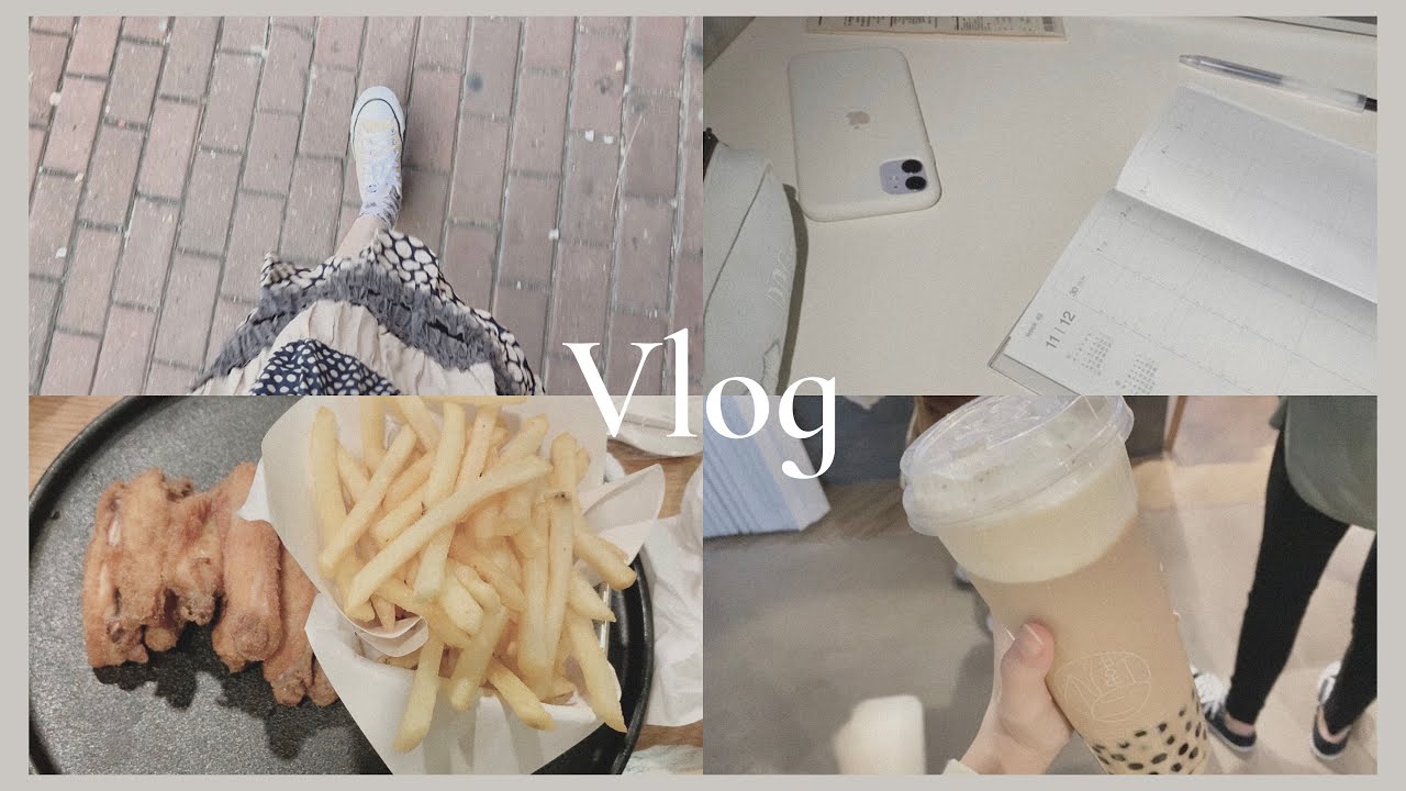 Eng)VLOG 10｜您有一封秋日情書待查收☽｜週末紀錄、南豐紗廠、咖啡廳、奶茶、鍵盤ASMR、無印手帳、Study with me｜리양의 일상㋛