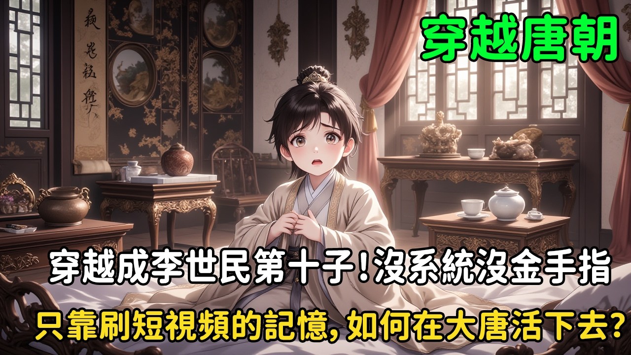 《穿越成李世民第十子！沒系統沒金手指，只靠刷短視頻的記憶，如何在大唐活下去？》80後大叔穿越唐朝皇子，沒有物理化博士頭銜，只有30多年生活經驗！靠短視頻記憶畫圖紙、造桌椅，只為健康長大不被羅圈腿！