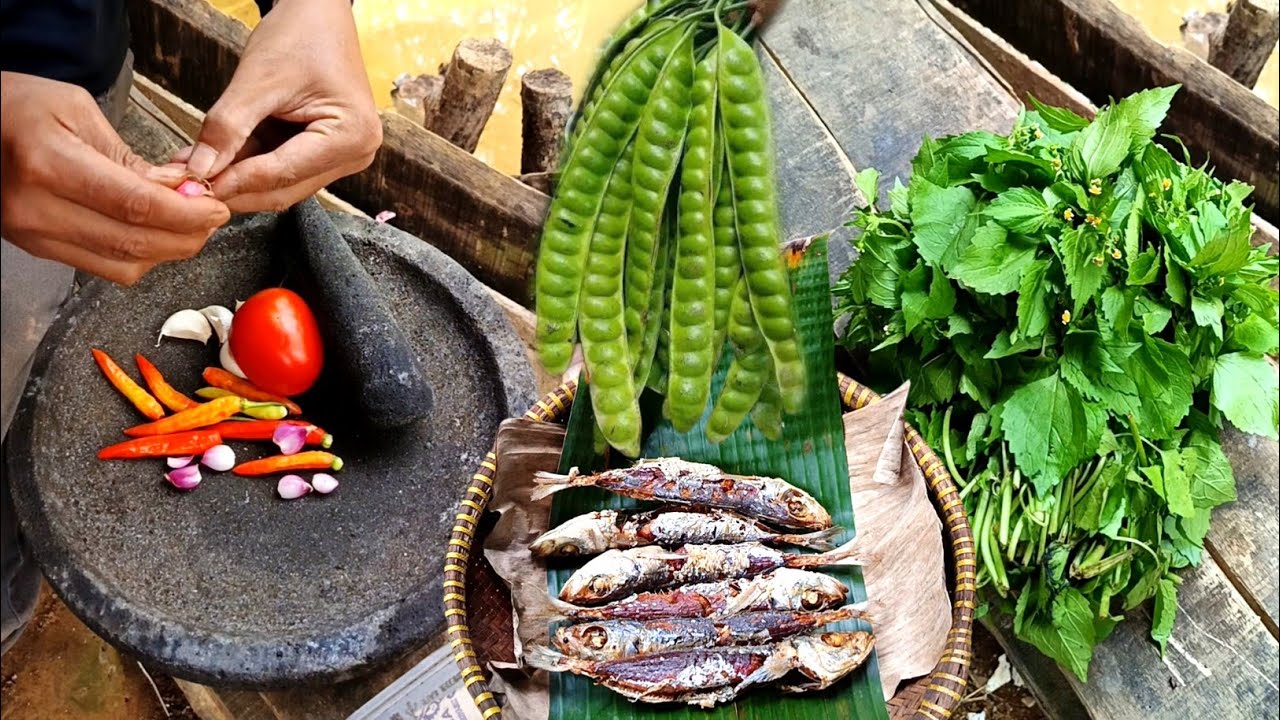 COWELAN SAMBALNYA LUMER DI LIDAH‼️ Sambel terasi pindang goreng kuluban sawah