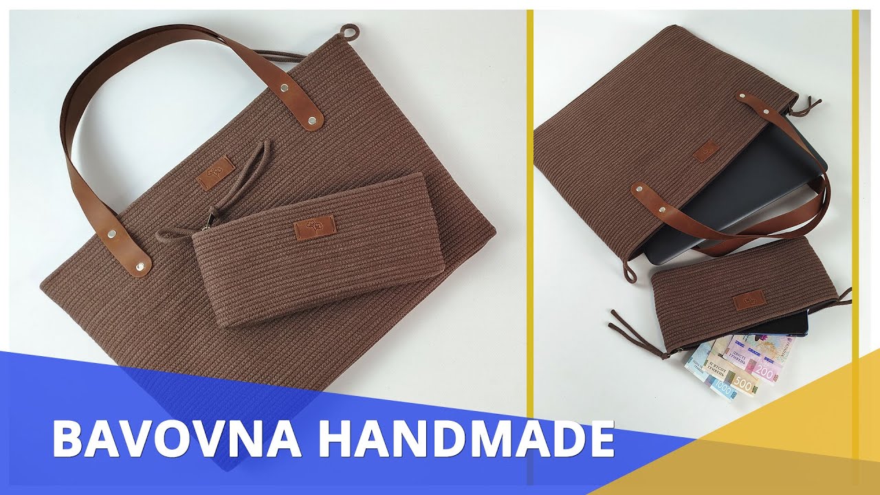 DIY Сумка для ноутбука и кошелёк из хлопкового шнура