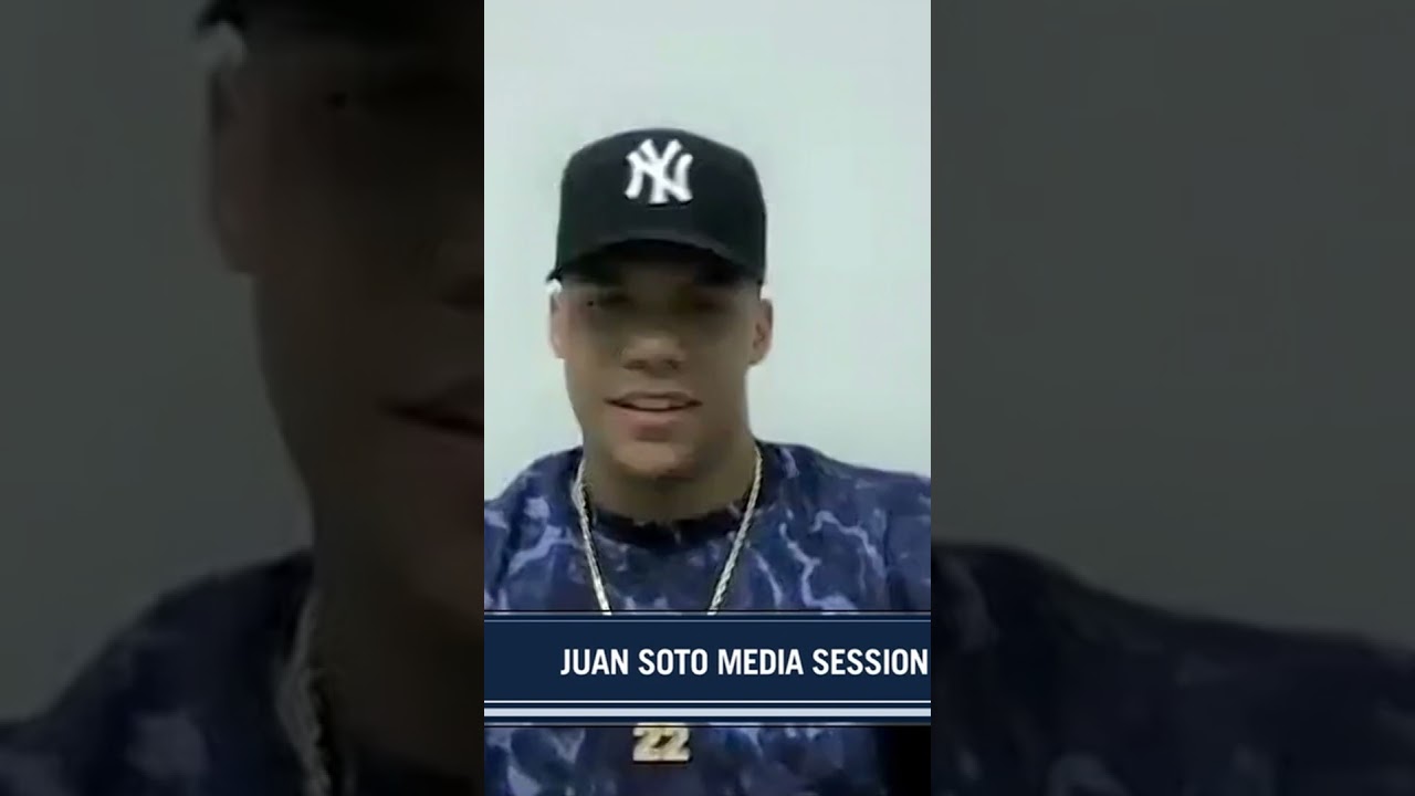 First look at Juan Soto in a Yankees hat 🤩 #yankees #mlb