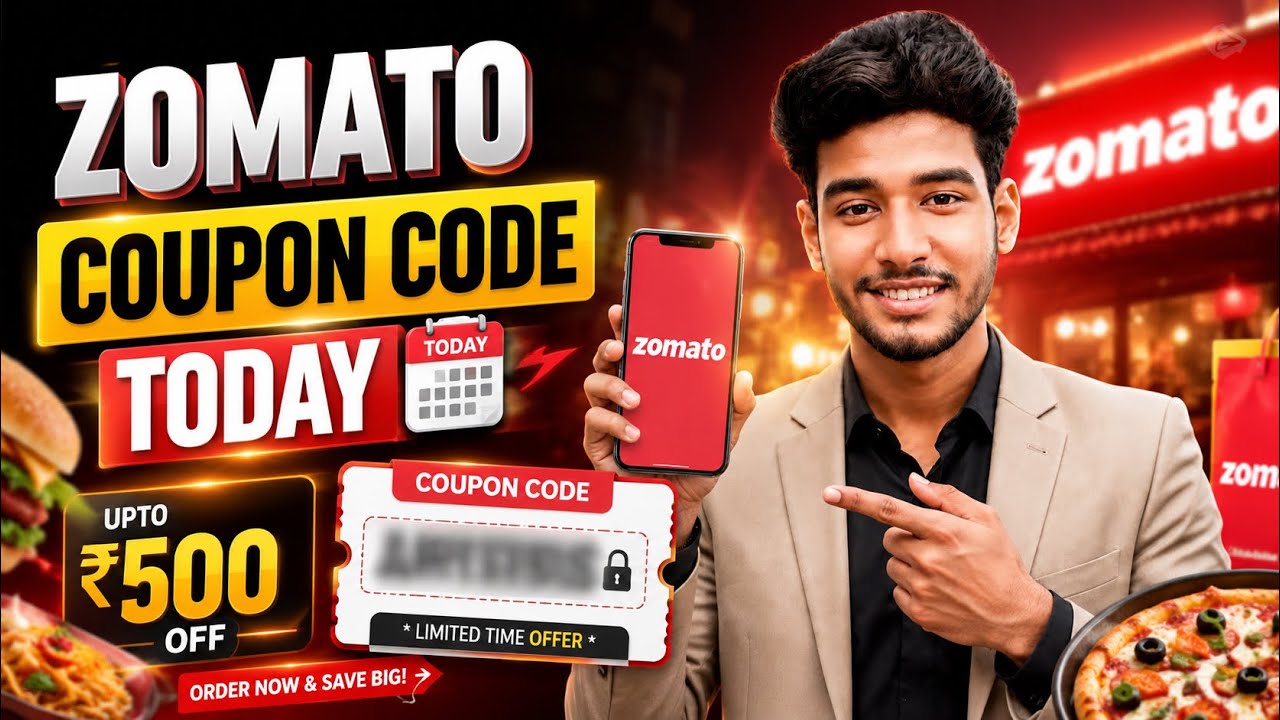 🔥 Zomato Coupon Code Today 🍔 Get ₹500 OFF? Latest Working Promo Codes & Discount Offers 2026 💸