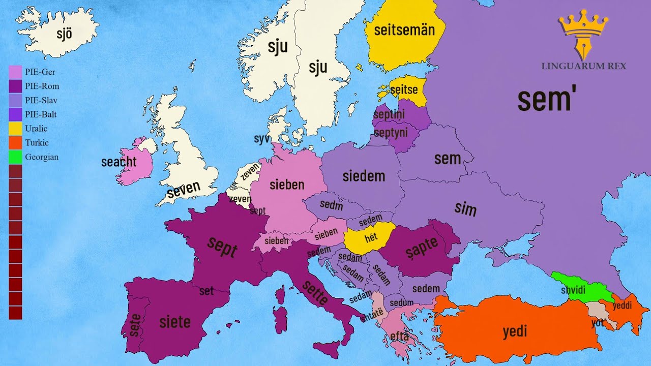Numbers Across 42 European Languages | European Languages Comparison