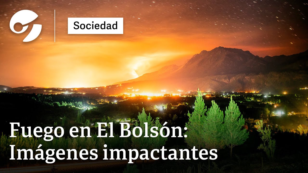 INCENDIO EN EL BOLSÓN: Imágenes dramáticas del fuego fuera de control y turistas evacuados