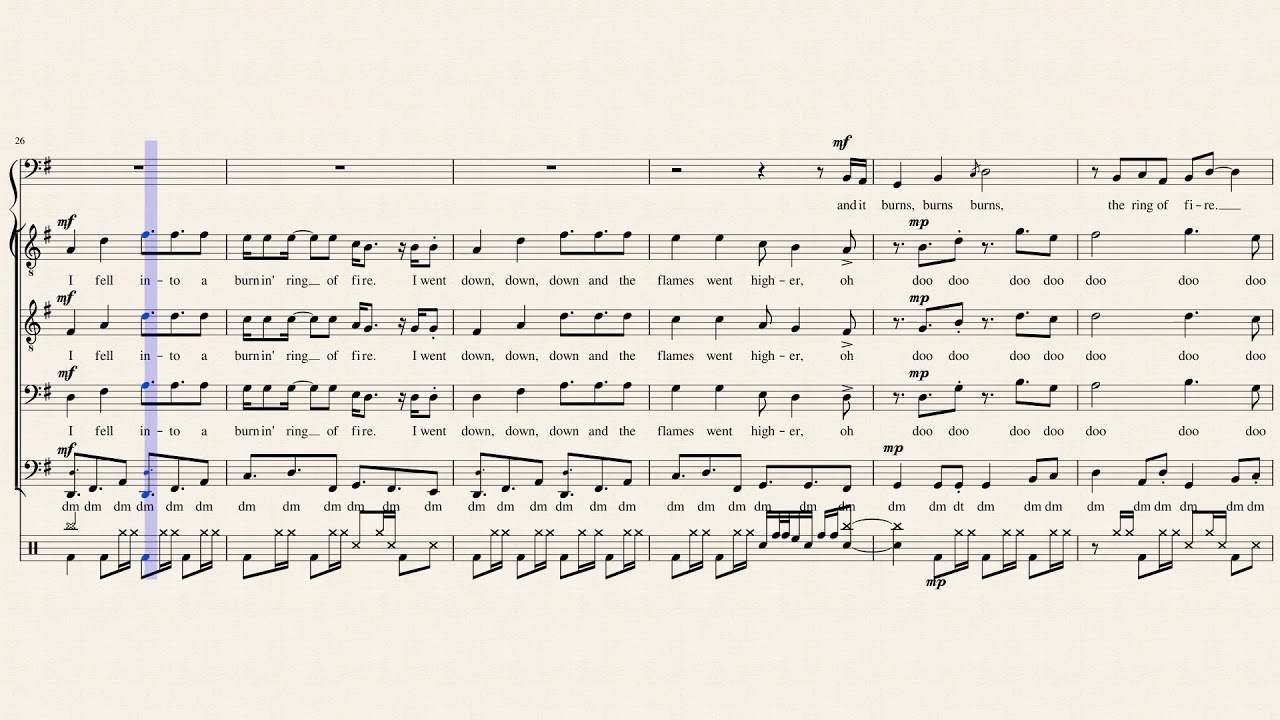 Ring of Fire - Home Free (Sheet Music)