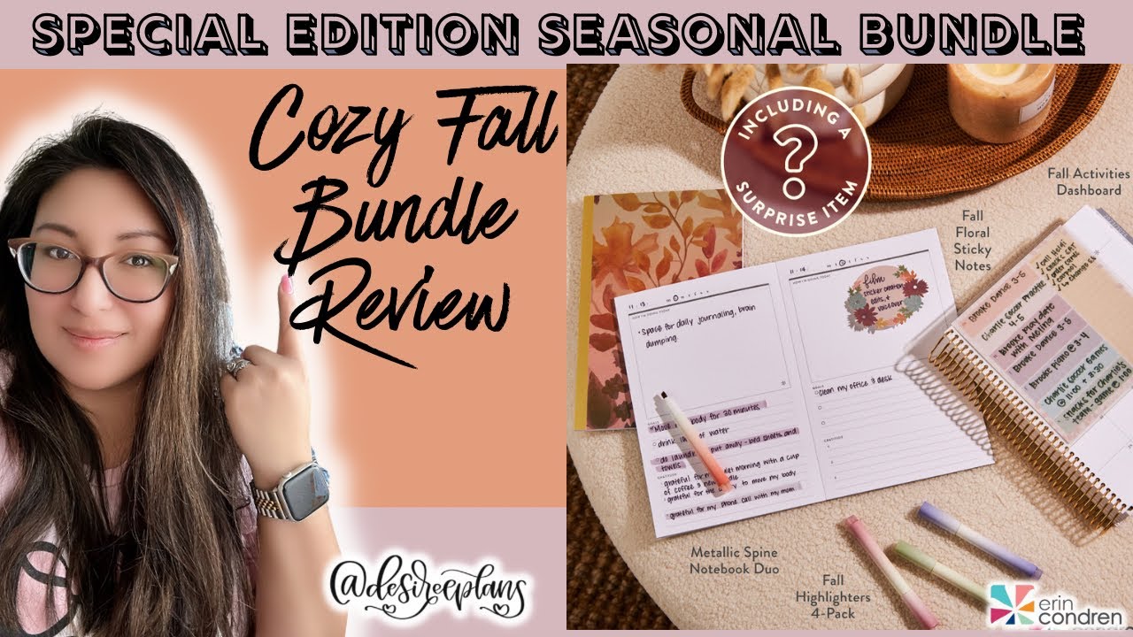 NEW! ERIN CONDREN COZY FALL BUNDLE | SPECIAL EDITION | #desireeplans