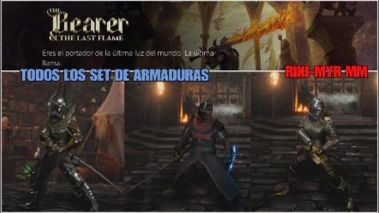 The bearer and the last flame localización de todas las armaduras - all armor set locations