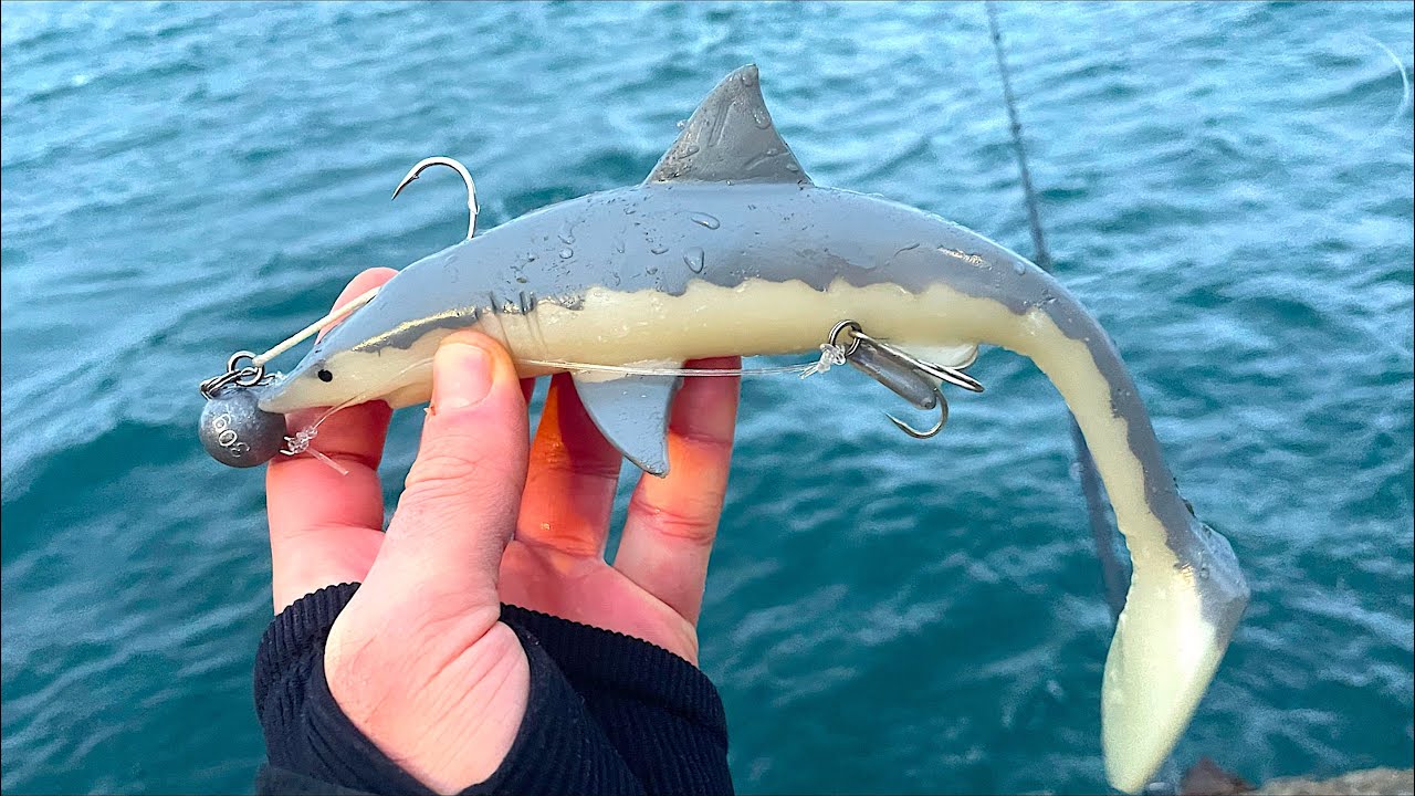 PESCO CON UNO GROSSO SQUALO DI GOMMA COME ESCA?! Lure Fishing Challenge in Mare Norvegese [BIG FISH]