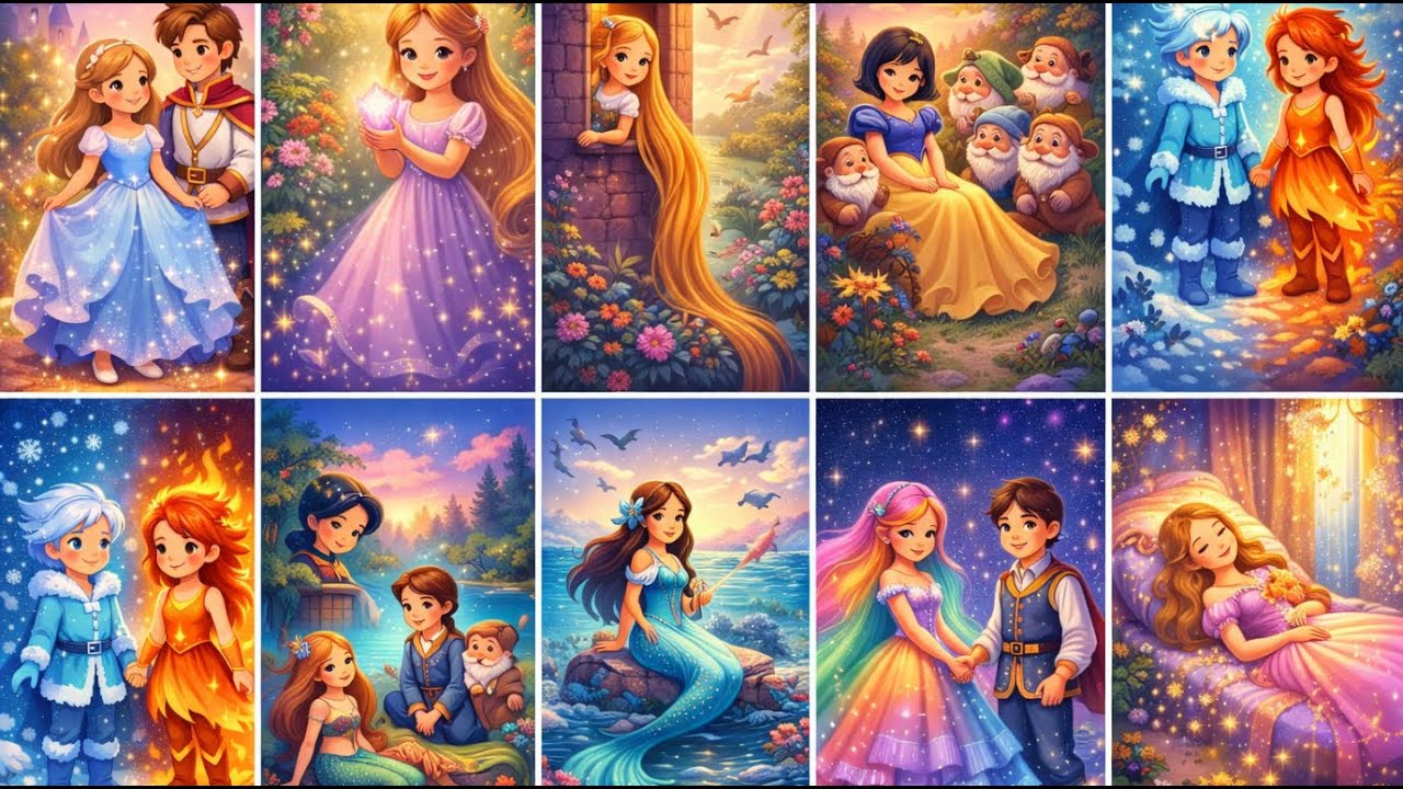 10 Magical Princess Stories| Cinderella, Snow White, Rapunzel & More | Fun & Moral Stories for Kids