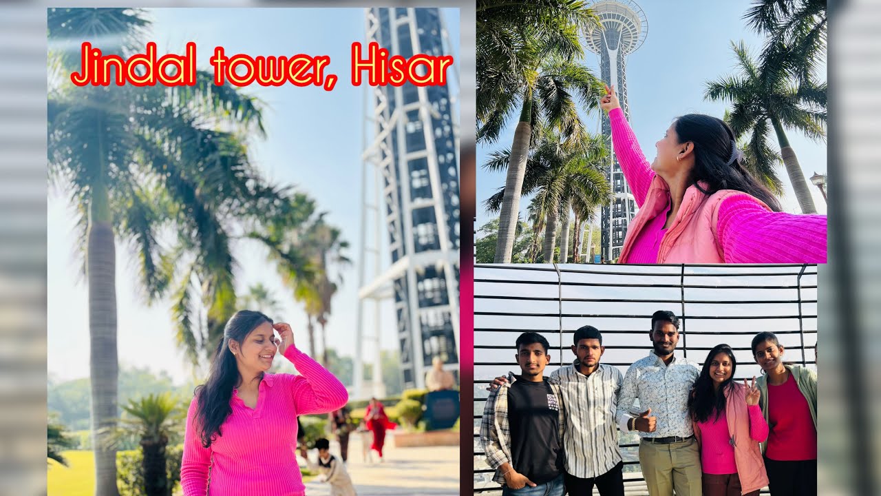 We enjoyed visiting the Jindal tower Hisar, Haryana✨ #deafcommunity #indiansignlanguage #enjoyvideo