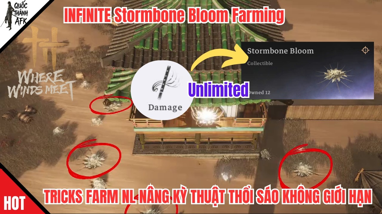 Where Winds Meet | Tricks Farm NL n&acirc;ng Kỳ Thuật Thổi S&aacute;o kh&ocirc;ng giới hạn - INFINITE Stormbone Bloom