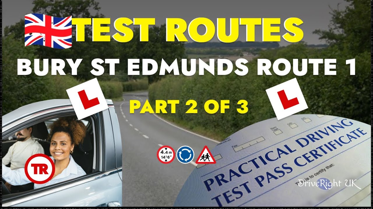 Driving Test Routes | UK Driving test preparation | Bury St Edmunds Route 1, Part 2 of 3