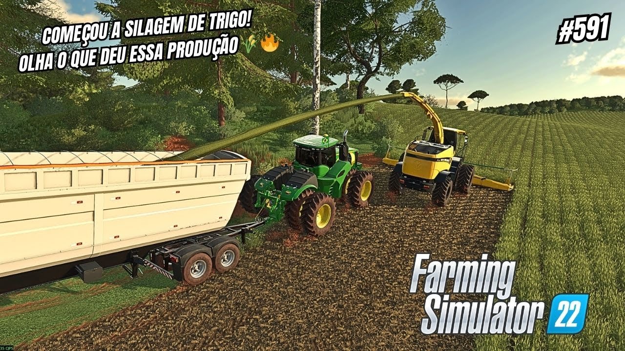 Comecei a Produzir a Silagem do Trigo/Est&acirc;ncia Ponte Funda/Farming Simulator 22 #591