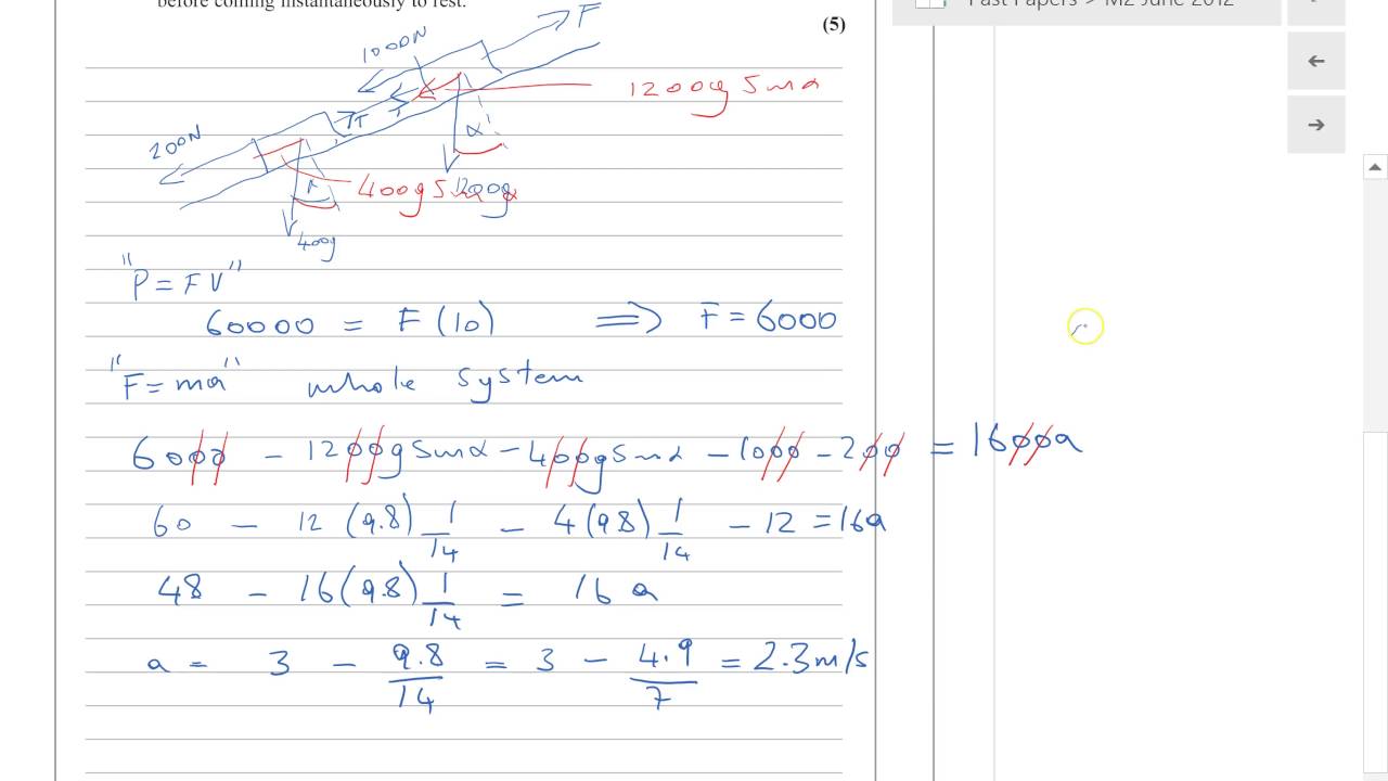 M2 June 2012 part 2 qu 5, 6, 7