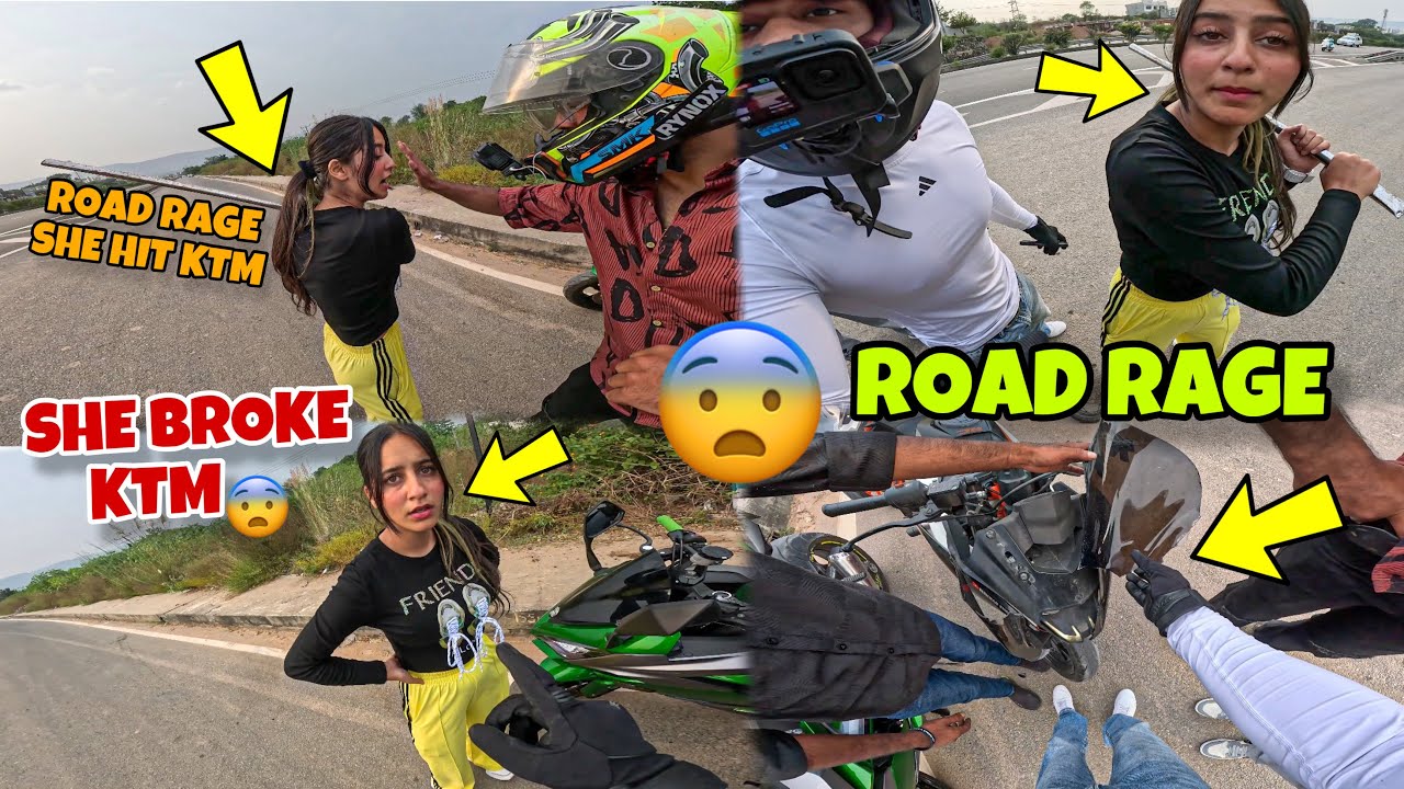 R0AD RAGE WITH CUTE GIRL 💔 She Hit Ktm😨 She Broke Ktm Rc200 Preparation for Ladakh Ride