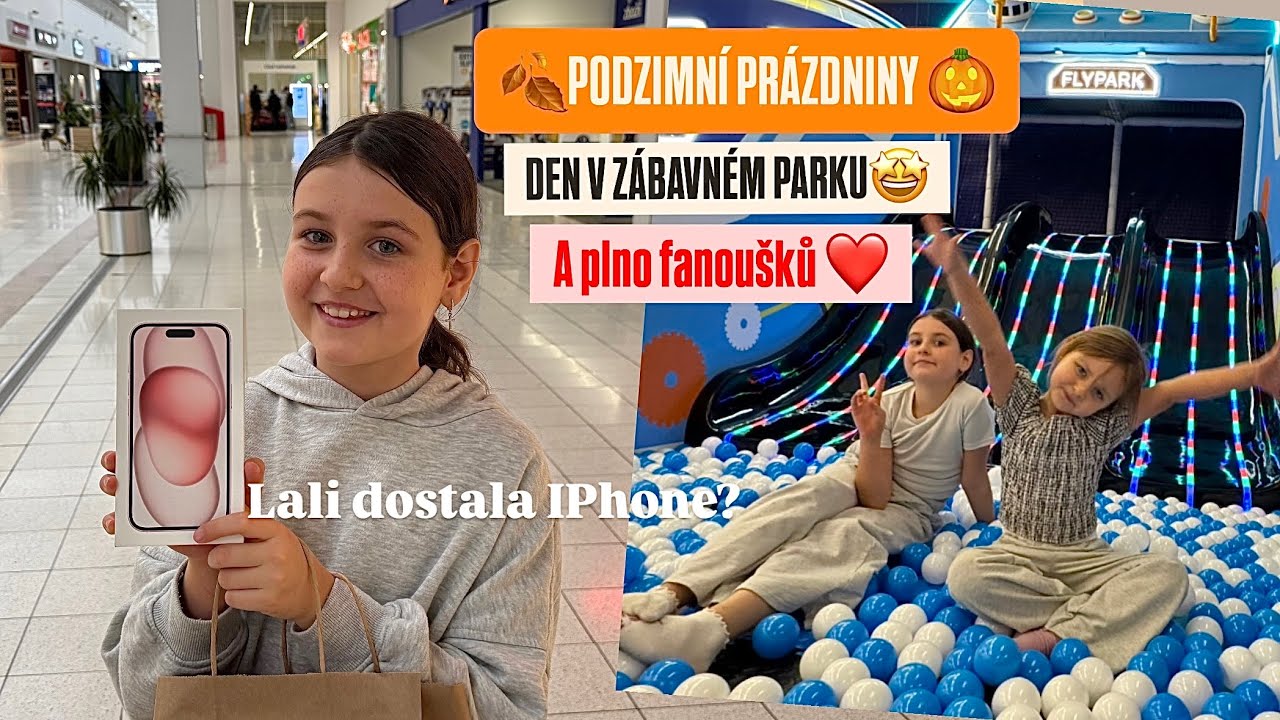Láli dostala IPhone?? 📱Celý den v zábavním parku 🥳 FLYPARK 🇵🇱 Podzimní prázdniny🍂VLOG