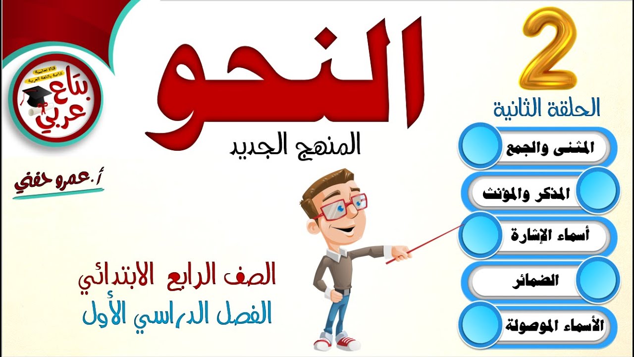 نحو رابعة المنهج الجديد الحلقة الثانية المفرد والمثنى والجمع