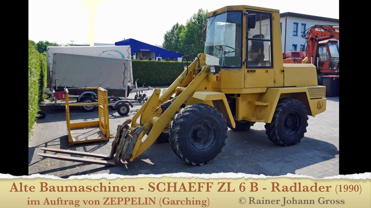 Alte Baumaschinen - SCHAEFF ZL 6 B - Radlader (1990) im Auftrag von ZEPPELIN (Garching)