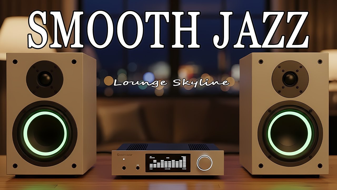 Smooth Jazz Lounge Skyline 🌆 Skyscraper Vibes for Work & Study