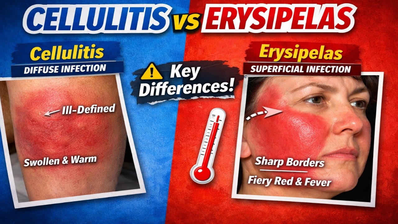 Differences between Cellulitis and Erysipelas