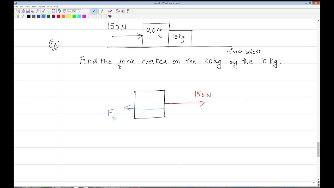 Laws of Motion - 06 - Contact force - Two blocks moving horizontally