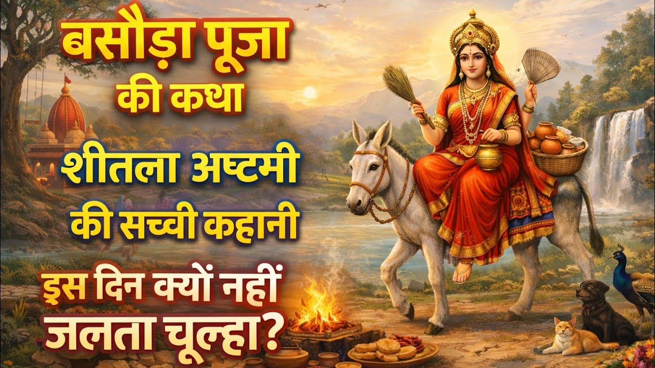 शीतला अष्टमी की सच्ची कथा | क्यों चढ़ाया जाता है बासी भोजन? बसौड़ा का रहस्य | Sheetla Mata Katha