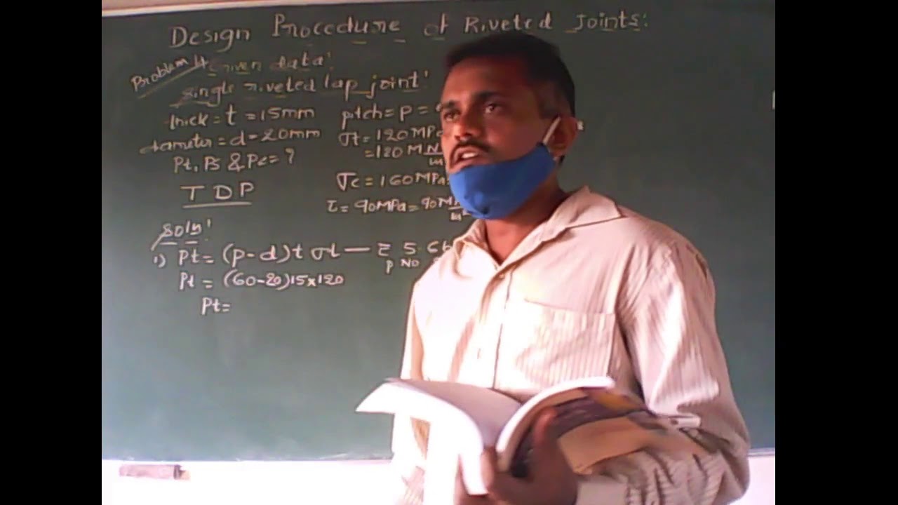 Problems on Rivets, Part 1 for Diploma Mechanical & Automobile Engg.subject Machine Design.