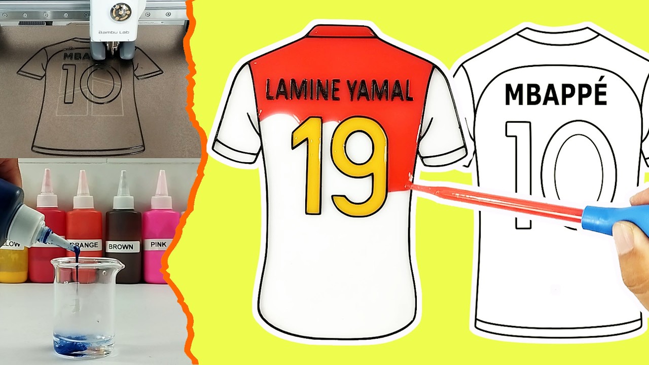 ⚽🔥 Lamine Yamal vs Mbapp&eacute; World Cup 2026 Jelly Stickers | 3D Printed Football Jersey