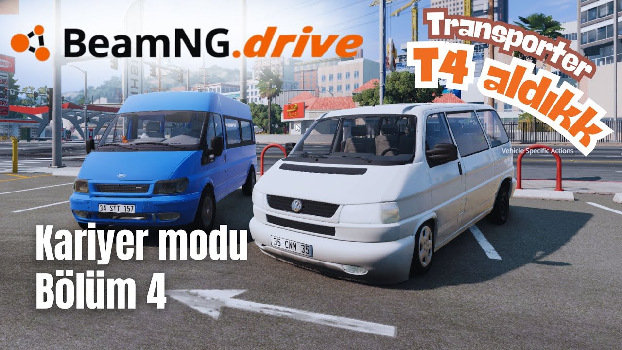TRANSPORTER T4 ALDIMM !!! // Beamng driver // Kariyer Bölüm 4