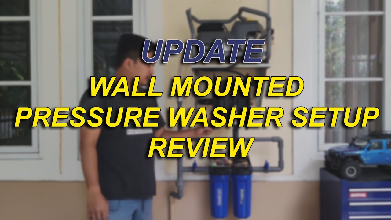 Wall Mounted Pressure Washer Setup Review - Garage Tour