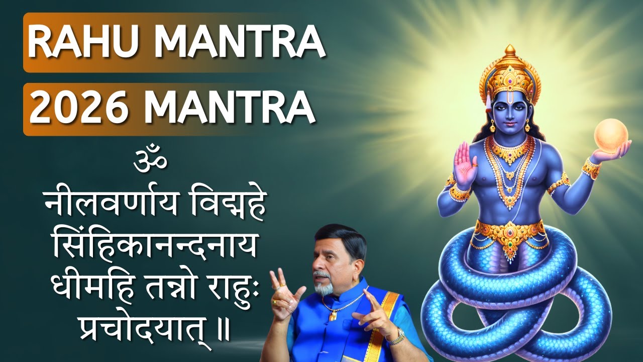 ॐ नीलवर्णाय विद्महे | Rahu Gayatri Mantra 108 Times | Remove Negativity Powerful Rahu Mantra 2026