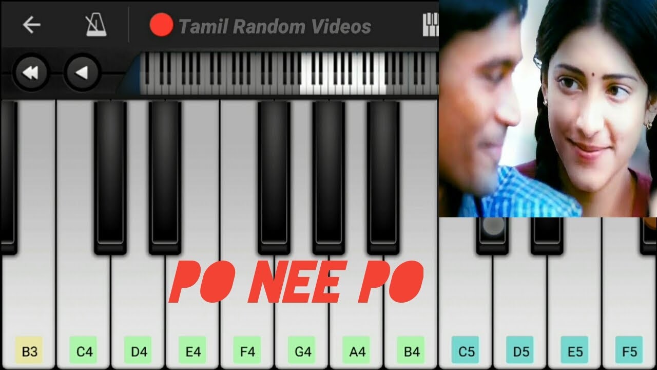 3 movie | Po Nee Po Piano cover | Perfect Piano | Tamil Random Videos