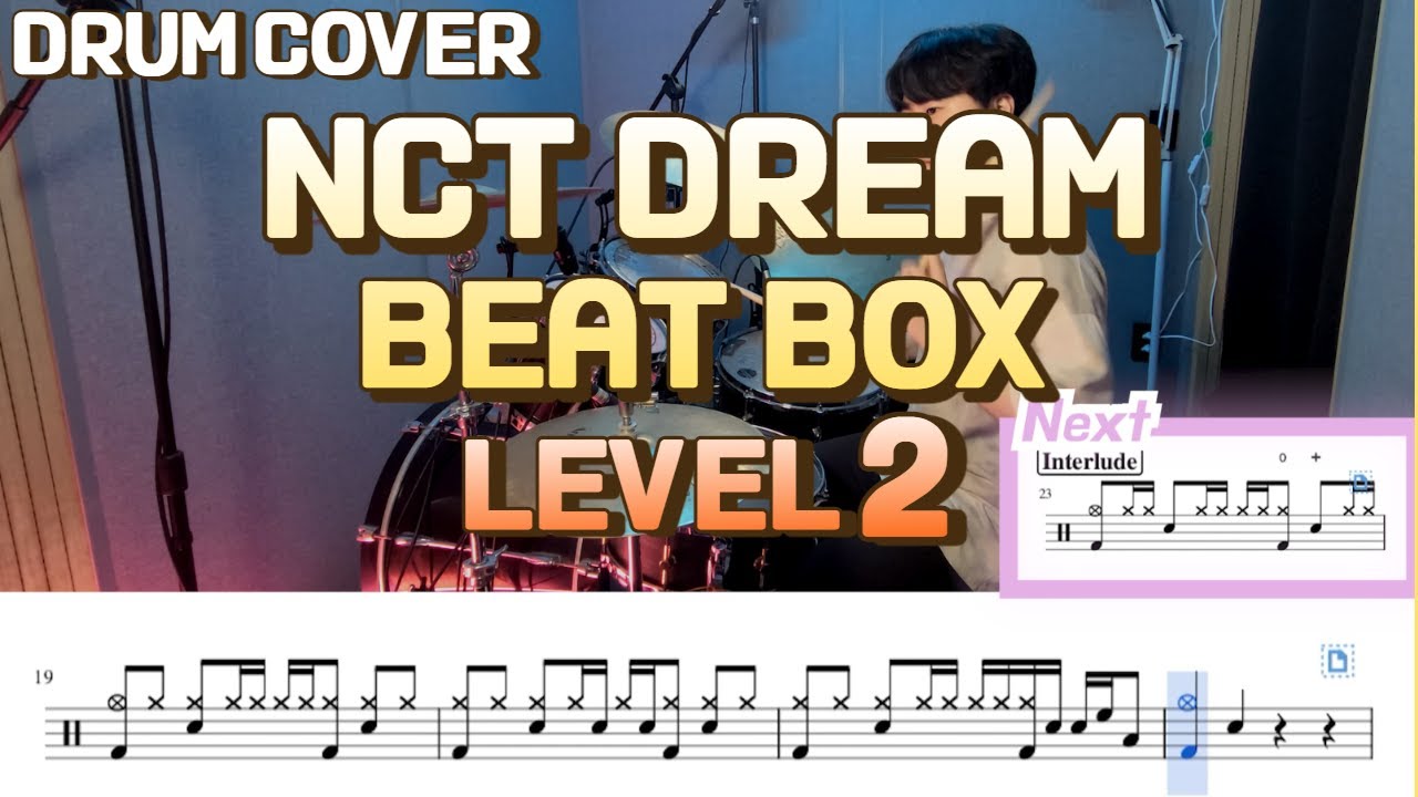 NCT Dream - Beat box(비트박스) Lv2 /쉬운 드럼악보/Drum score/드럼 커버/Drum cover