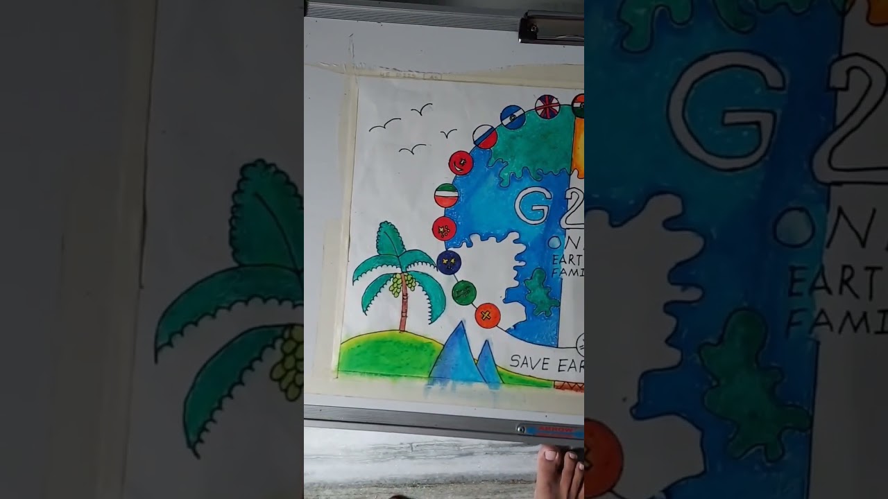 #g20drawing #g20summit2023 | G20 Drawing #oneearth #onefamily #reels #shortvideo #drawing