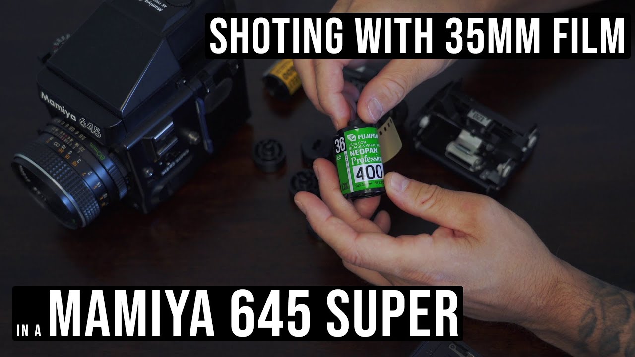 Shooting 35mm film in my Mamiya 645 Super.