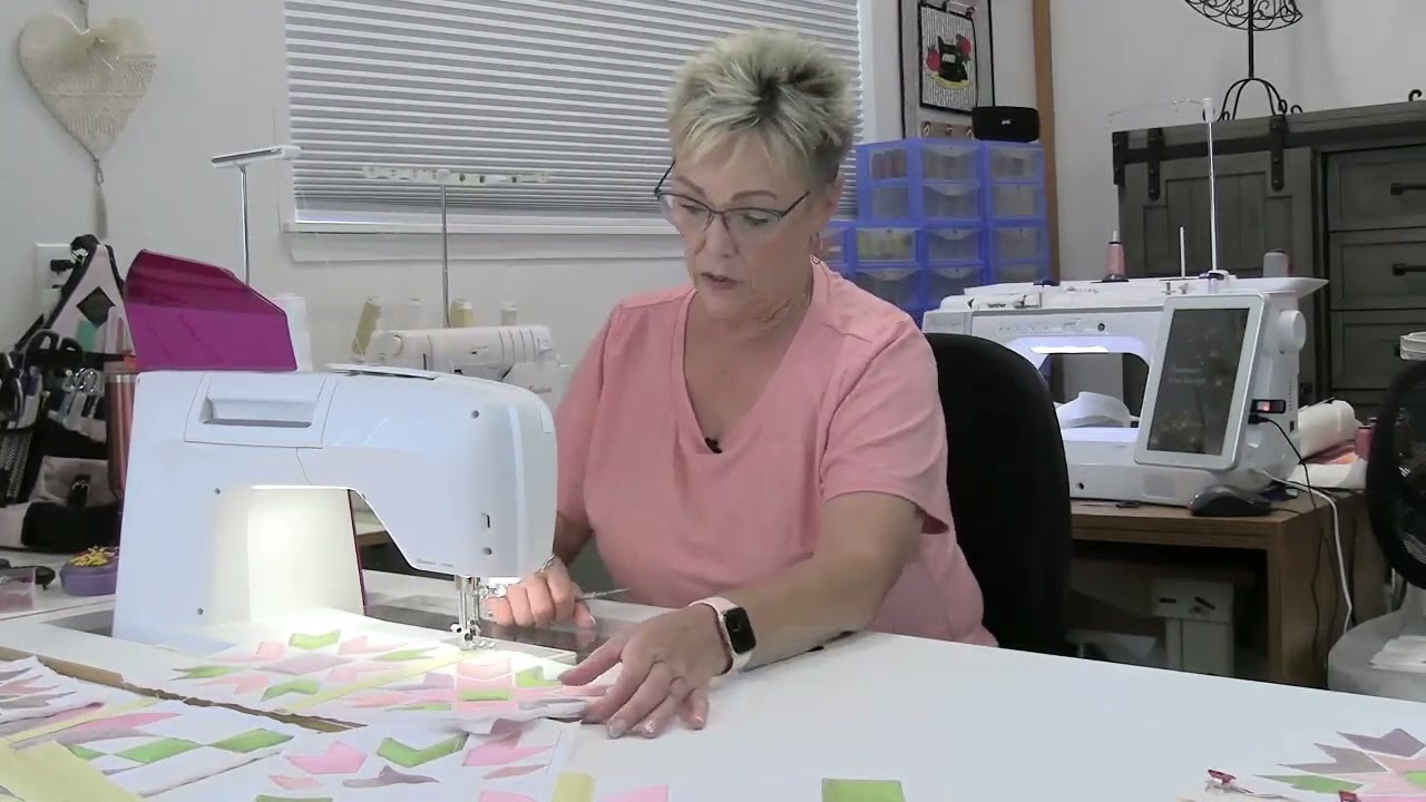 Debbie Join - Joining In-the-Hoop Quilt Blocks With Sashing
