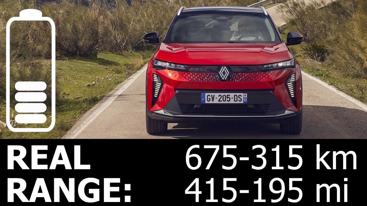 Renault Scenic E-Tech Electric highway real range energy power consumption economy mpkWh motorway