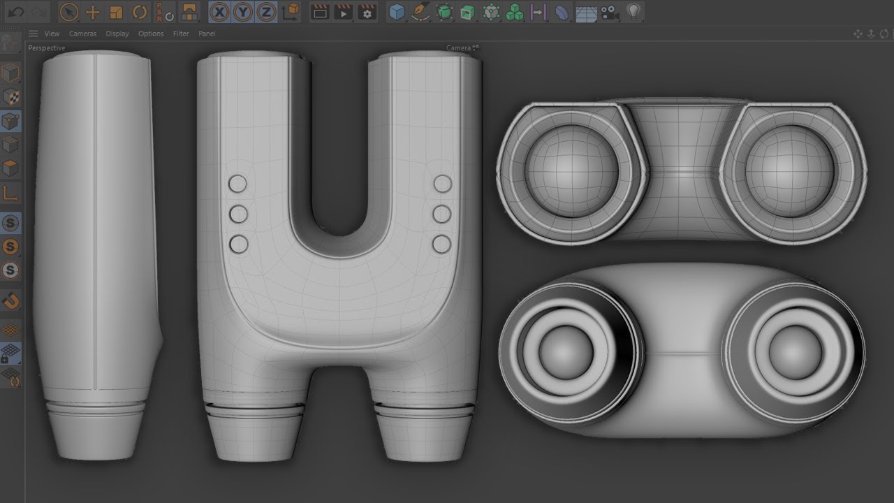 Industrial Design/Product Modeling #9 | Binoculars | Cinema 4D Modeling Tutorial