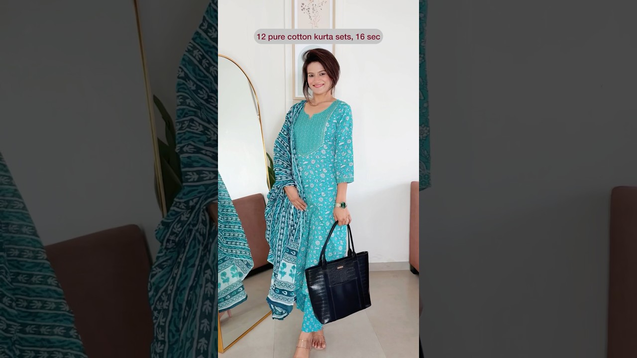 Daily wear pure cotton kurta Pant dupatta haul l Flipkart kurta set haul #flipkart #kurtaset