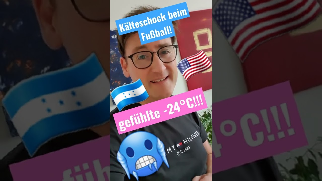 Gef&uuml;hlte -24&nbsp;&deg;C: K&auml;lteschock beim Fu&szlig;ball! Eiskalt erwischt: WM-Qualifikation USA-Honduras #shorts
