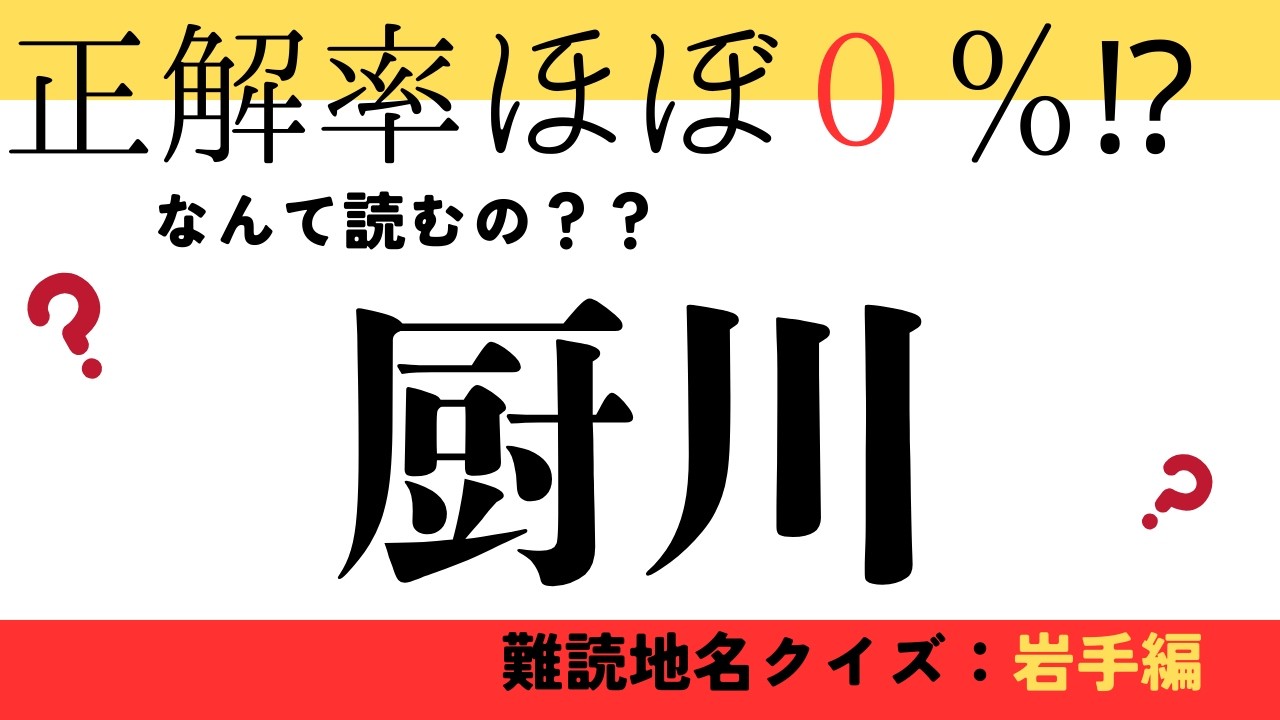 【難易度：最強】岩手県にある地名！あなたは何問正解できる？